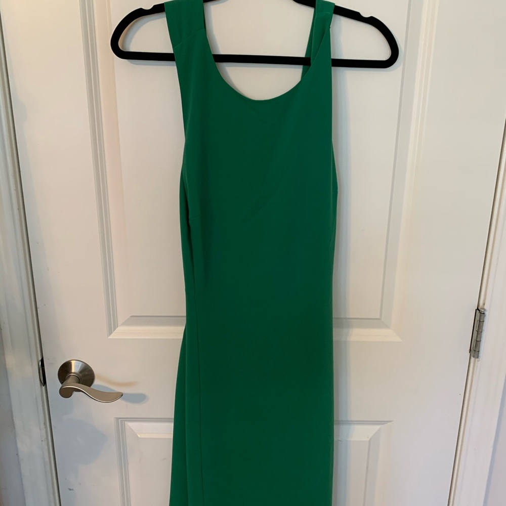 Green cross back dress